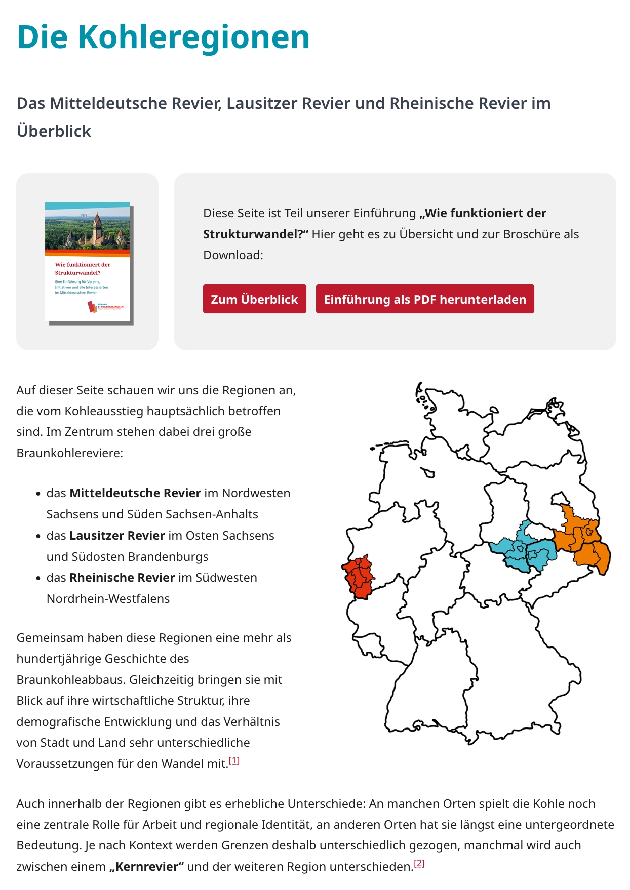 Website des Bündnisses StrukturWandeln