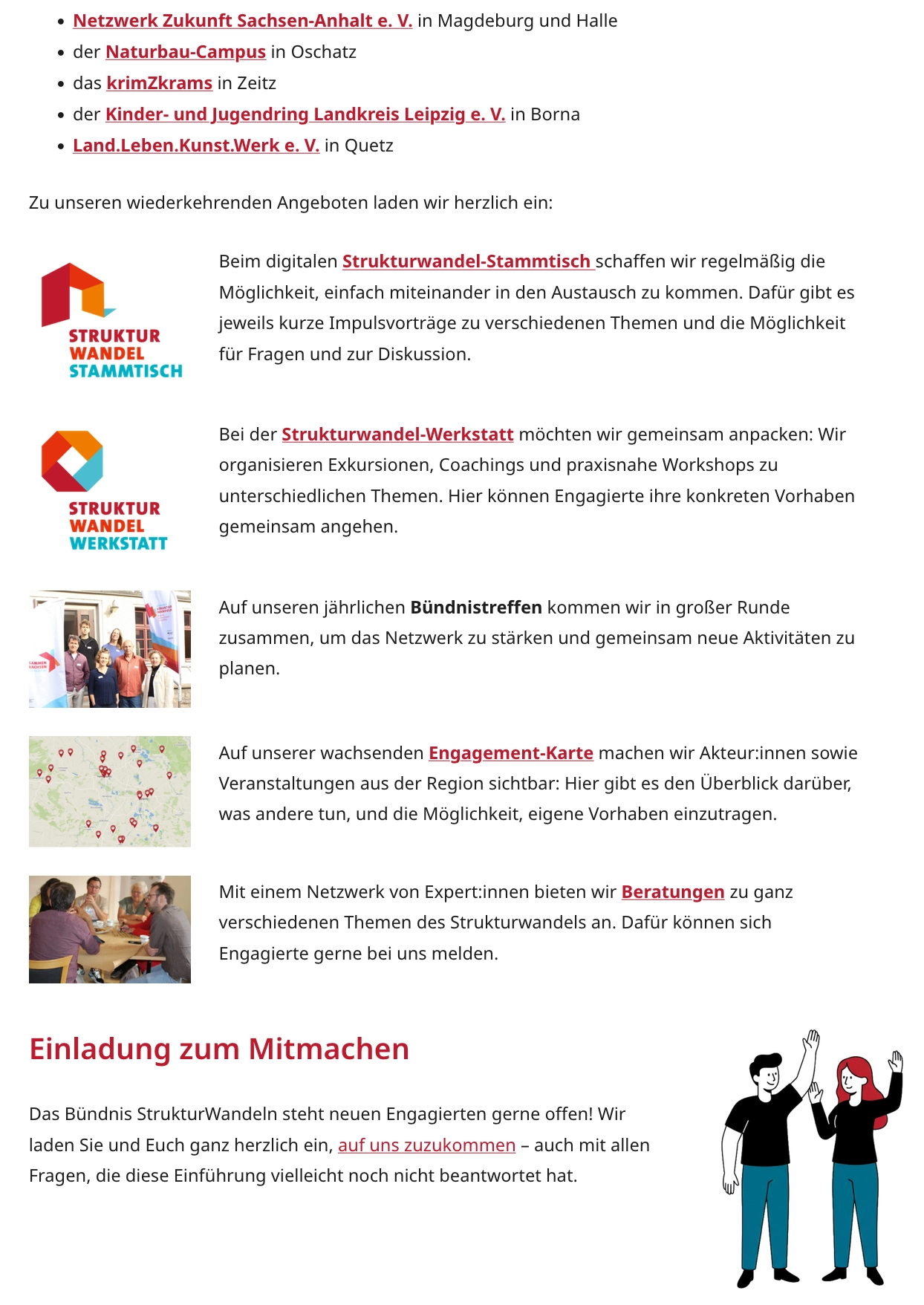 Website des Bündnisses StrukturWandeln